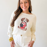 American Heart Puppy Jacquard Sweater