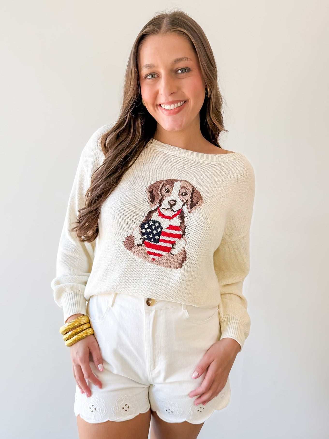 American Heart Puppy Jacquard Sweater