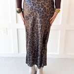 Animal High Waist Skirt - Olive