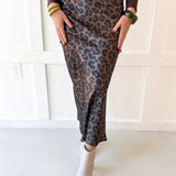 Animal High Waist Skirt - Olive