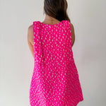 Animal jacquard Strap dress - Hot Pink