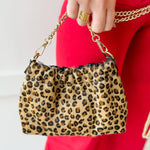 Animal Print & Gold Chain Shoulder Bag