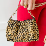 Animal Print & Gold Chain Shoulder Bag
