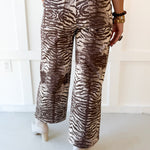 Animal Print Pants - Brown