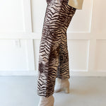 Animal Print Pants - Brown