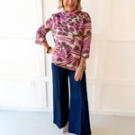 Animal Print Sweater Pink/Brown