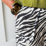 Animal Print Wide Leg - Cream/Grey