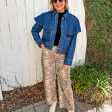 Animal Print Wide Leg Pants