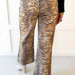 Animal Print Wide Leg Pants
