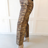 Animal Print Wide Leg Pants