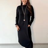 Anise Black Midi Dress