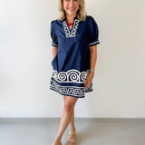 Applique Embroidered Shift Dress