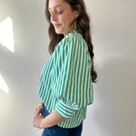Ashley Striped Green Top