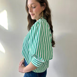 Ashley Striped Green Top