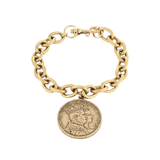 Augusta Gold Coin Bracelet - 22K Gold