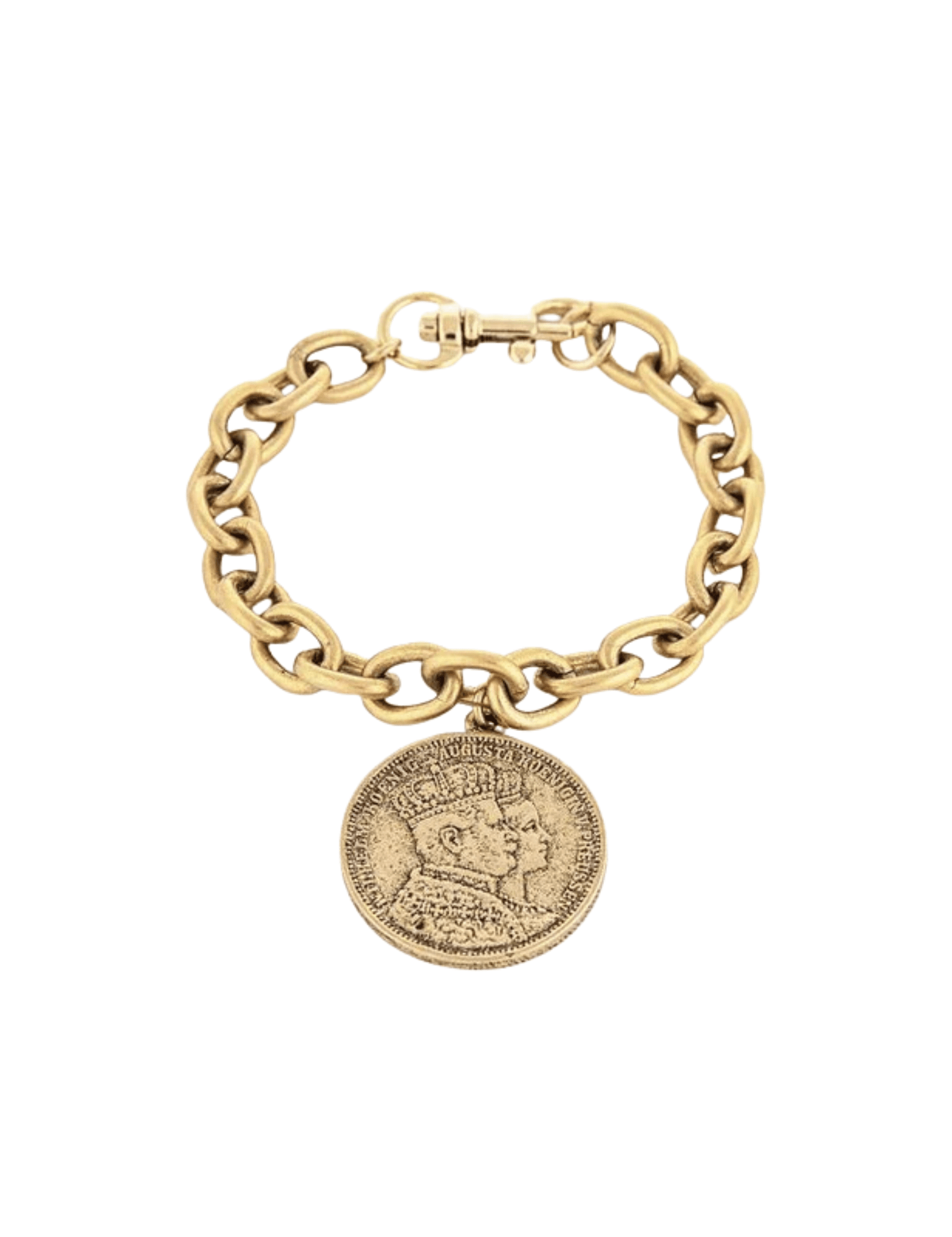 Augusta Gold Coin Bracelet - 22K Gold