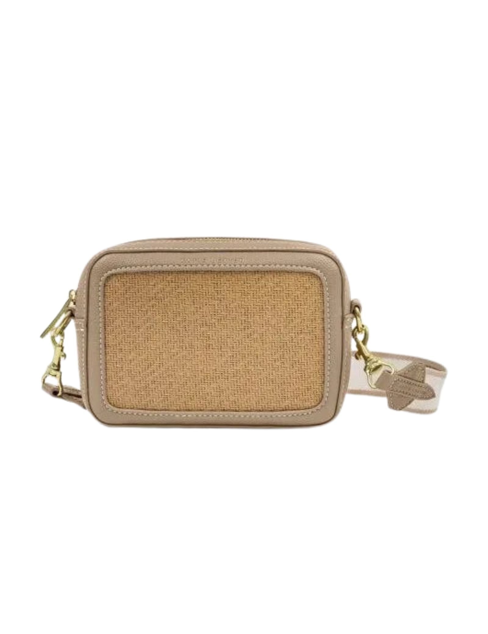 Avery Raffia Small Crossbody Natural