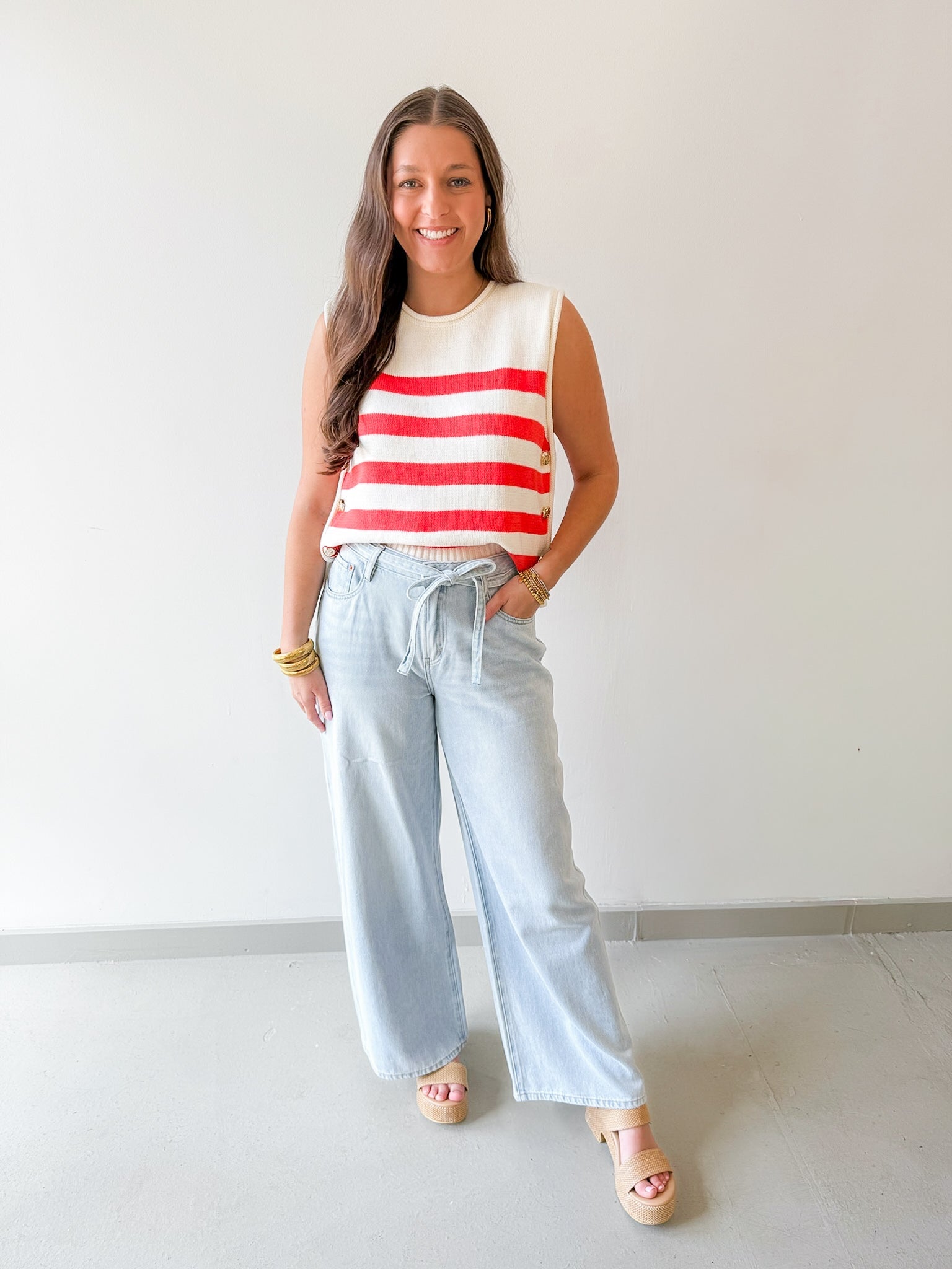Baggy Straight Linen Jeans