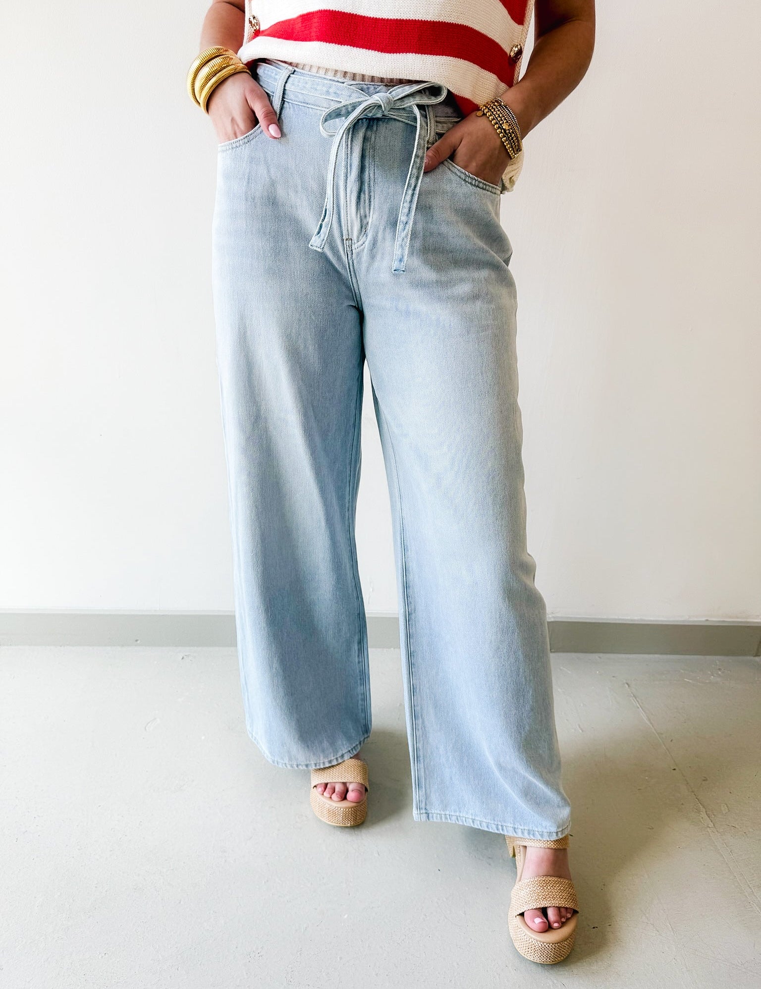 Baggy Straight Linen Jeans