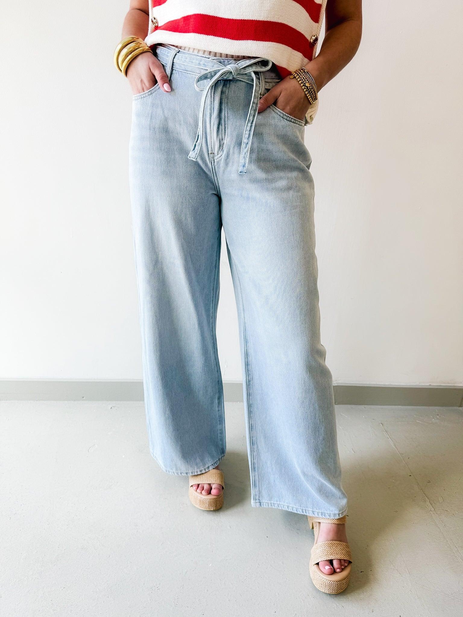 Baggy Straight Linen Jeans