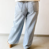 Baggy Straight Linen Jeans