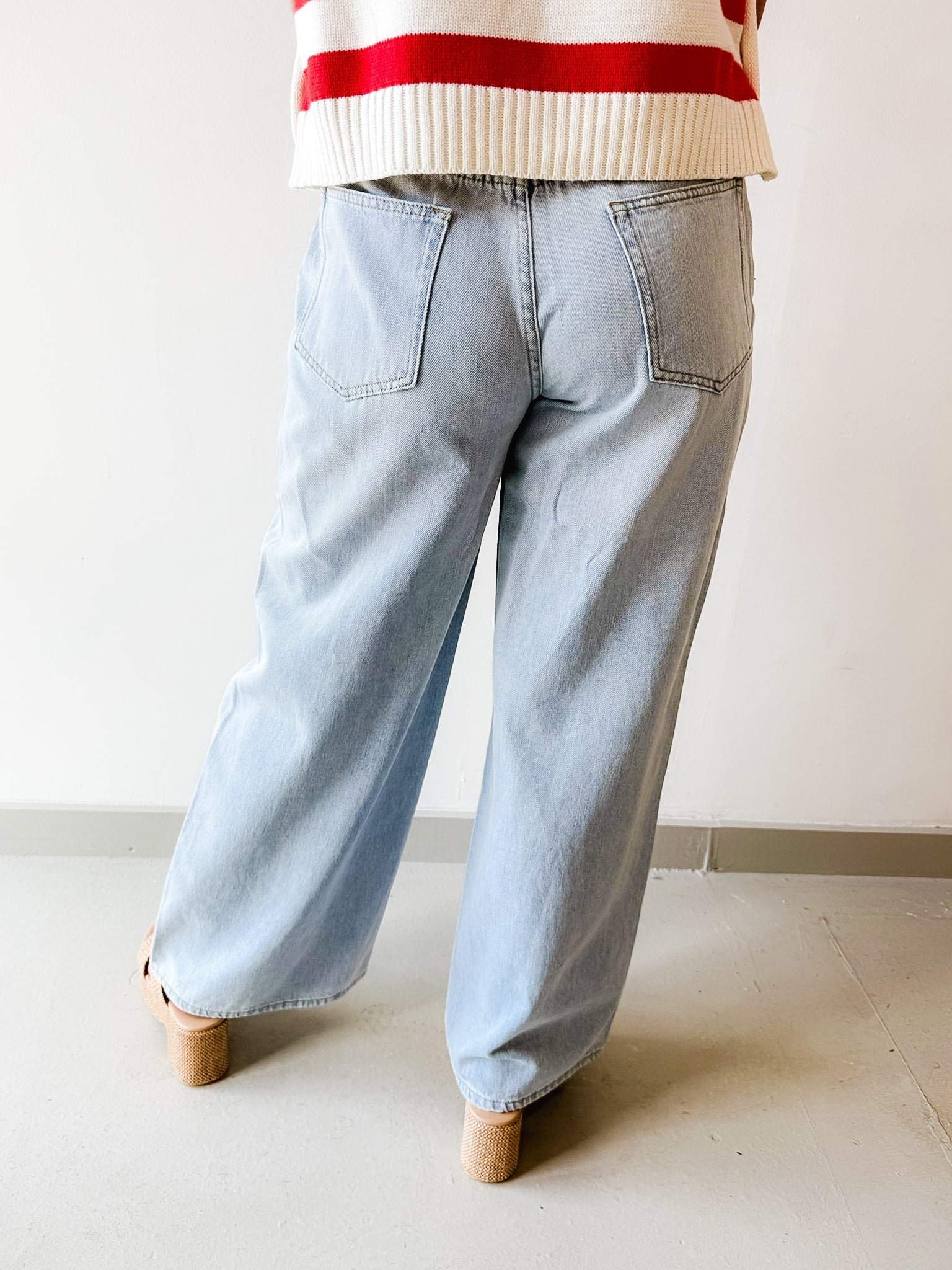 Baggy Straight Linen Jeans