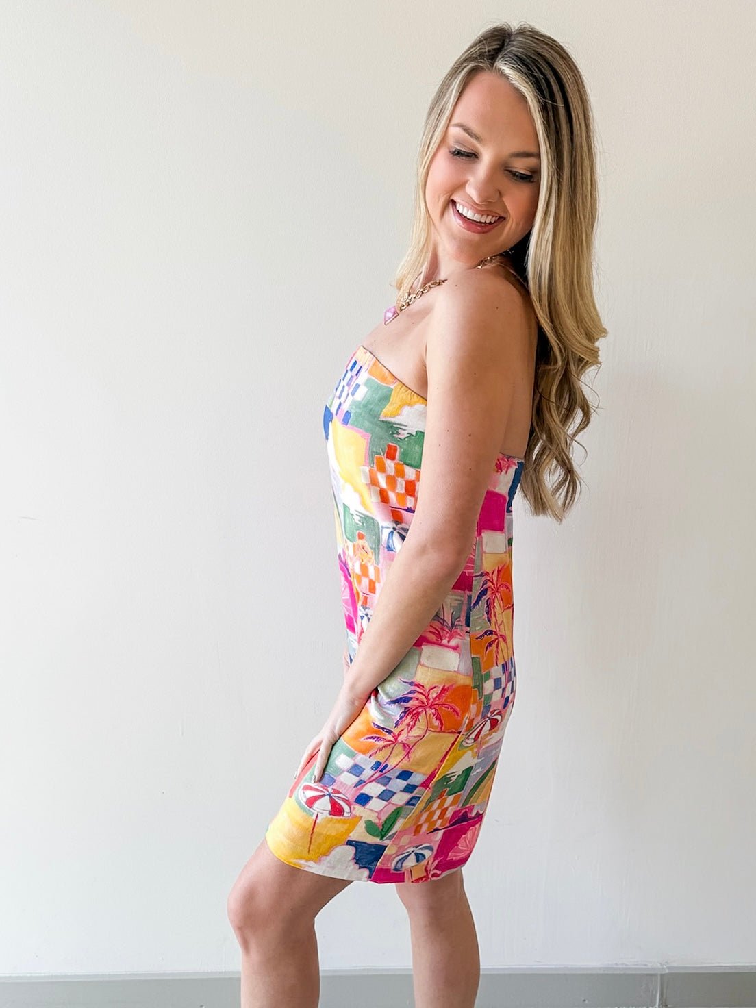 Bahamas Mini Strapless Dress