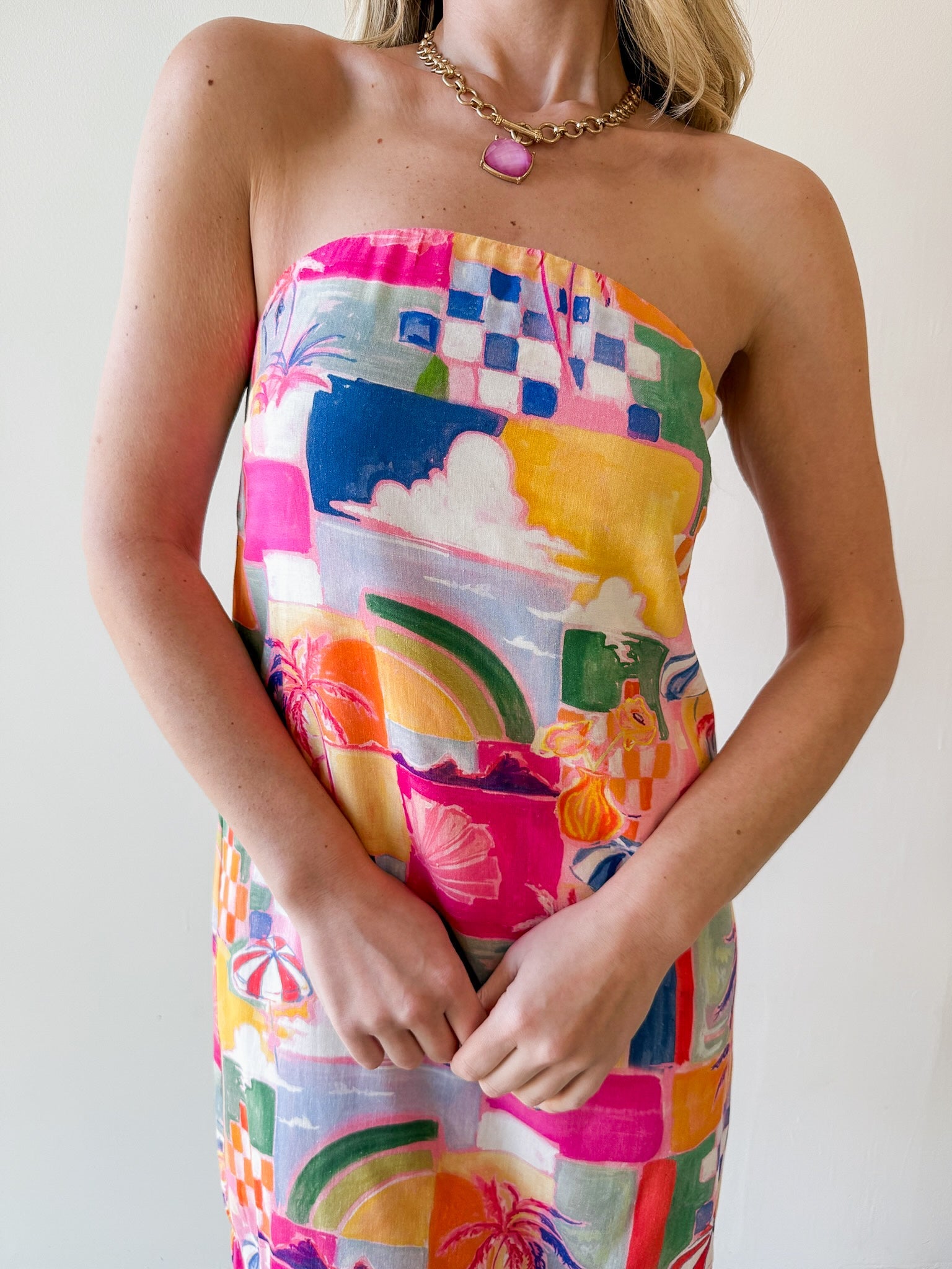 Bahamas Mini Strapless Dress