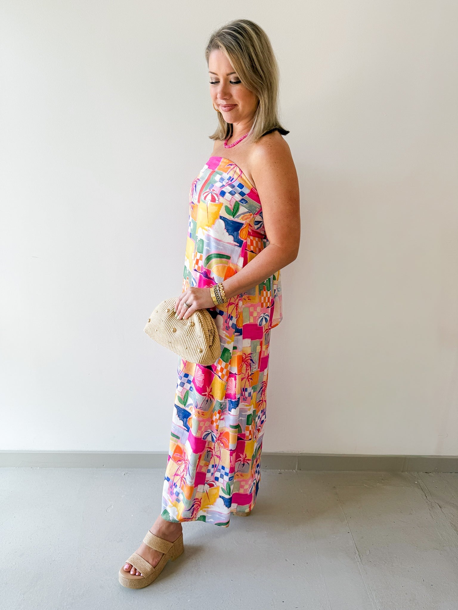 Bahamas Strapless Maxi Dress