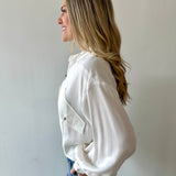 Balloon Sleeve Bomber Jacket