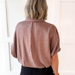 Balloon Sleeve Top- Mocha