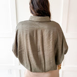 Balloon Sleeve Top- Olive