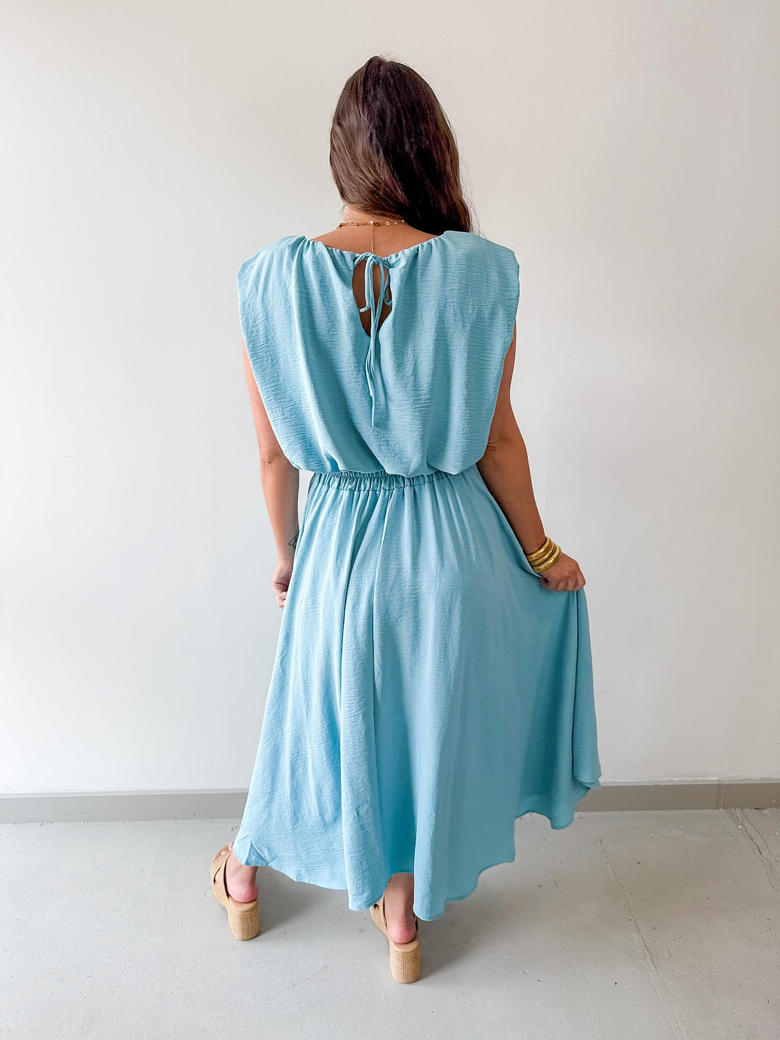 Balloon Top & Box Pleat Skirt Set