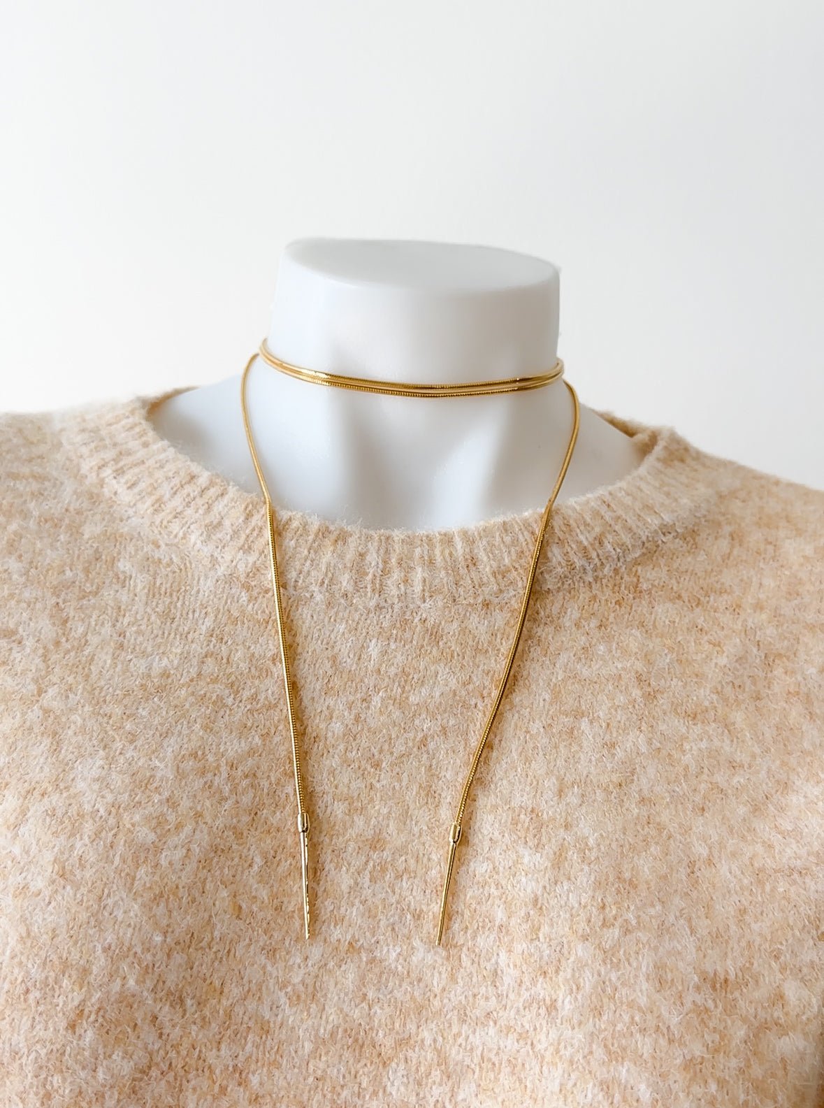 Bar Drop Lariat Chain Necklace