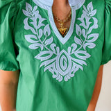 Baroque Applique Accent Top