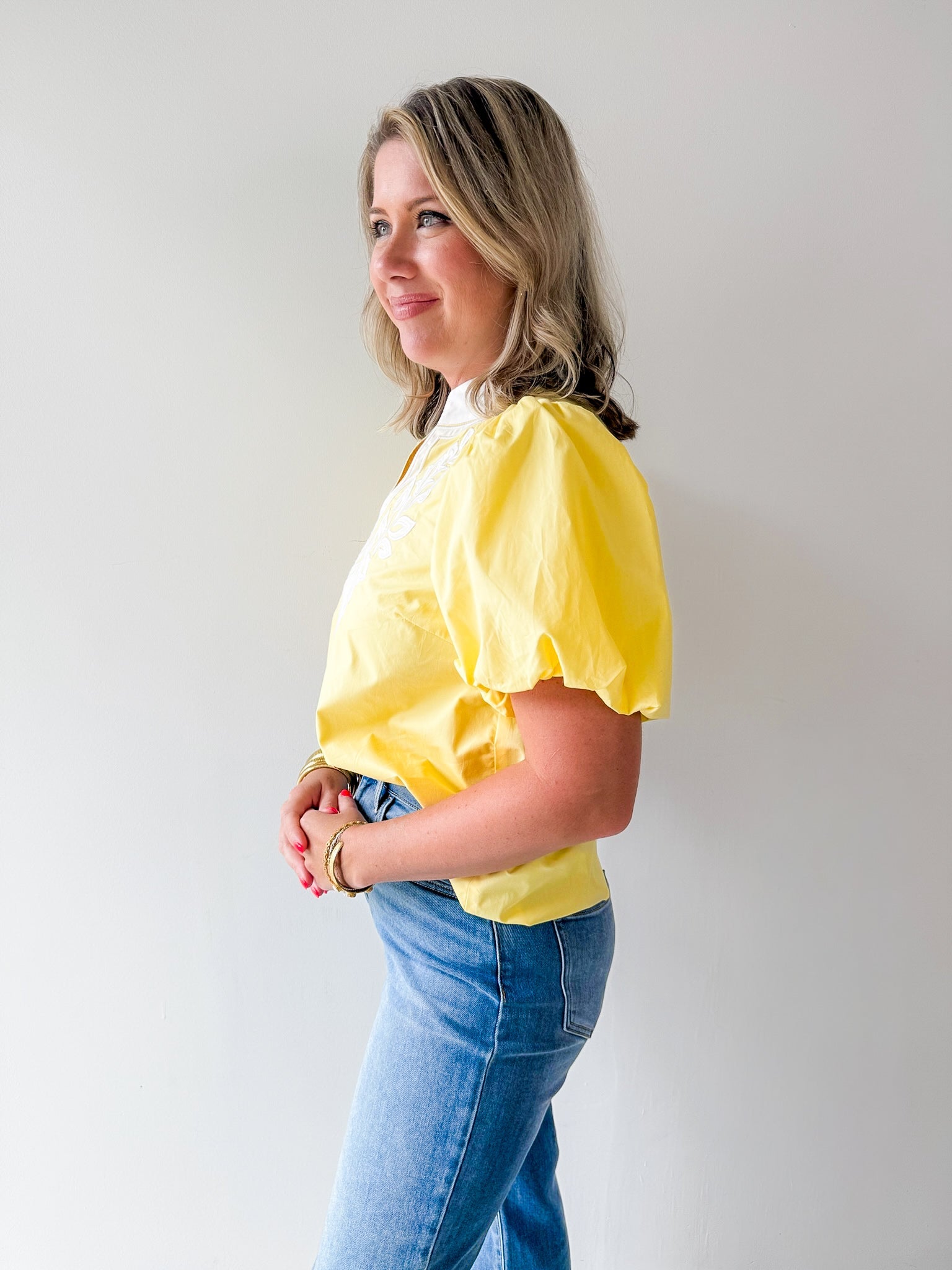 Baroque Applique Accent Top