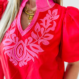 Baroque Applique Accent Top
