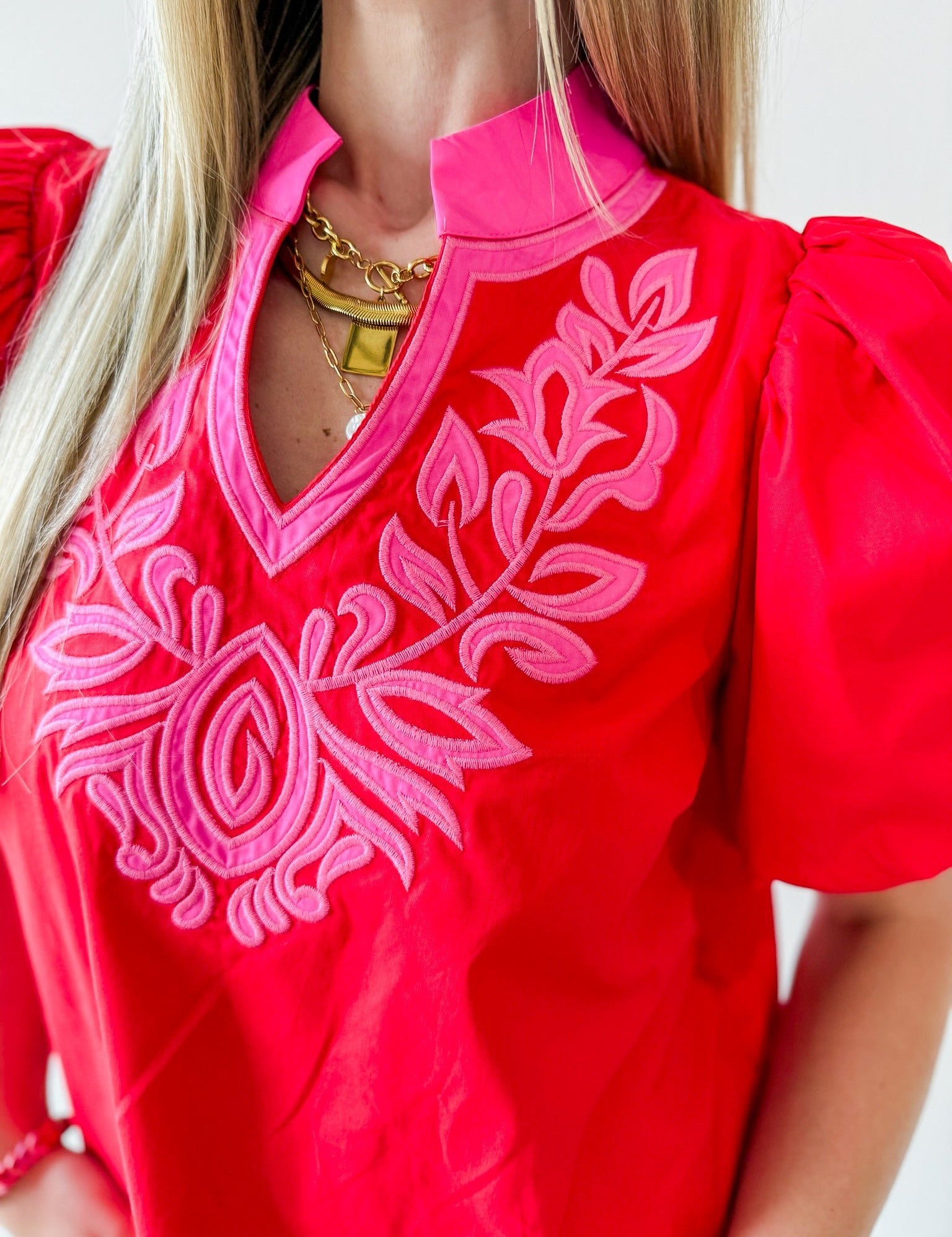 Baroque Applique Accent Top
