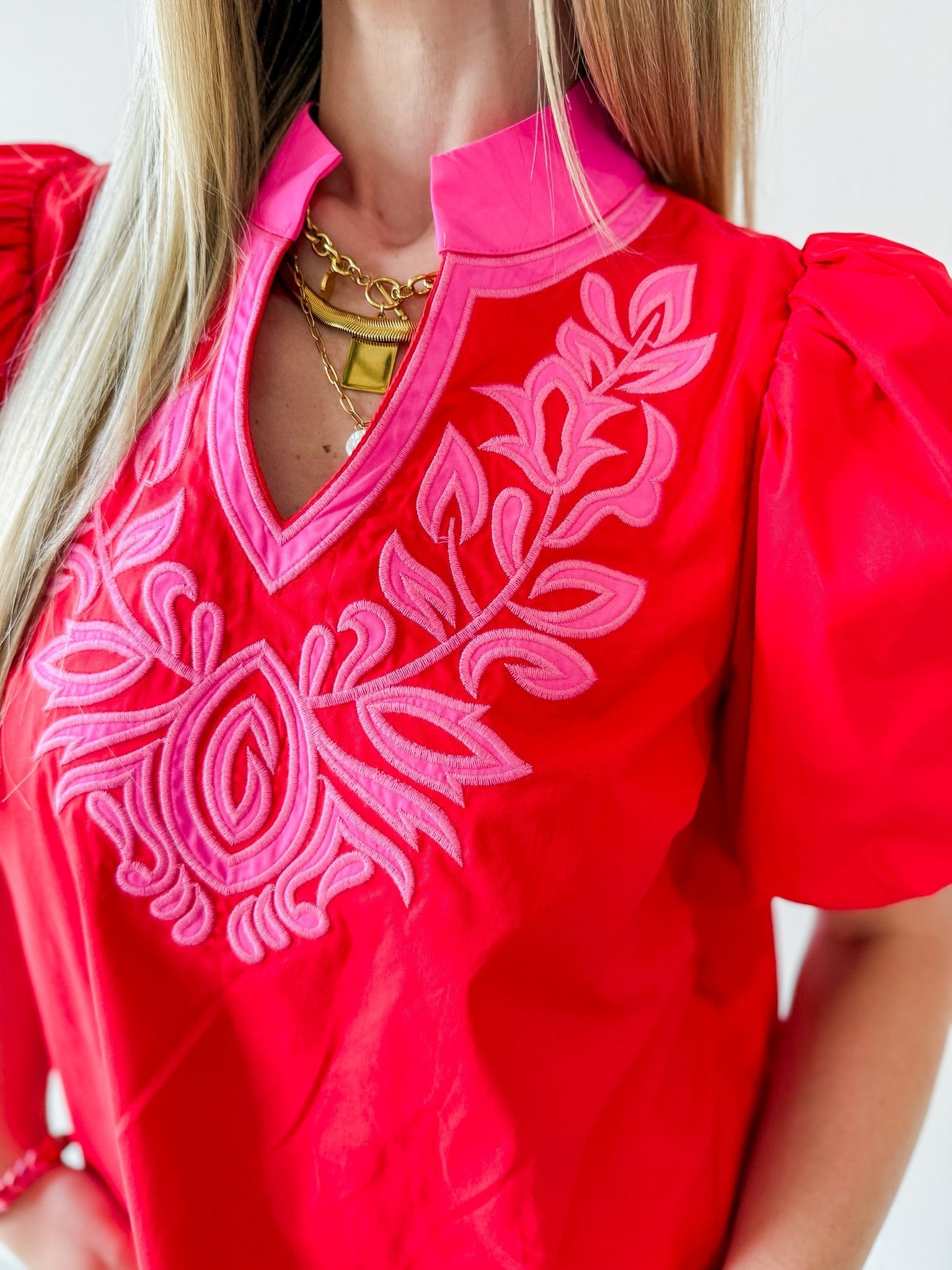 Baroque Applique Accent Top