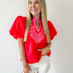 Baroque Applique Accent Top