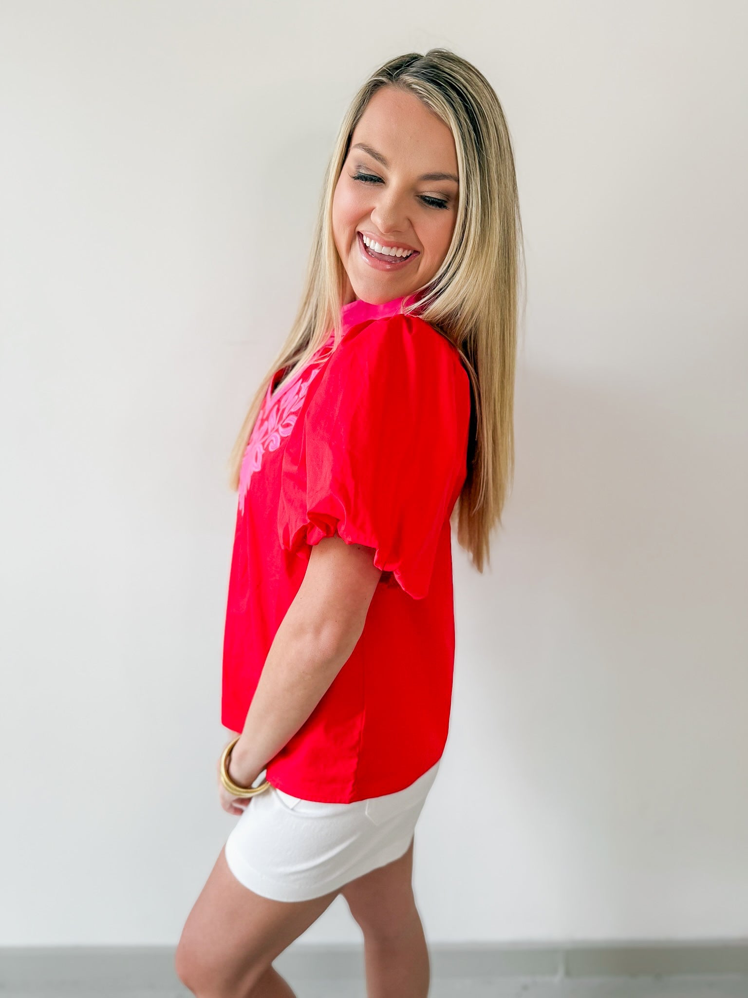 Baroque Applique Accent Top