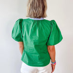 Baroque Applique Accent Top