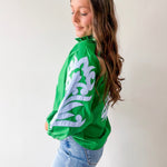 Baroque Applique Detail Top - Blue/Green