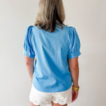 Baroque Floral Applique Detail Top
