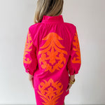 Baroque Floral Applique Dress