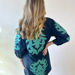 Baroque Floral Applique Dress