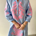 Baroque Floral Applique Dress