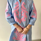 Baroque Floral Applique Dress