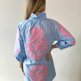 Baroque Floral Applique Dress