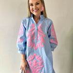 Baroque Floral Applique Dress